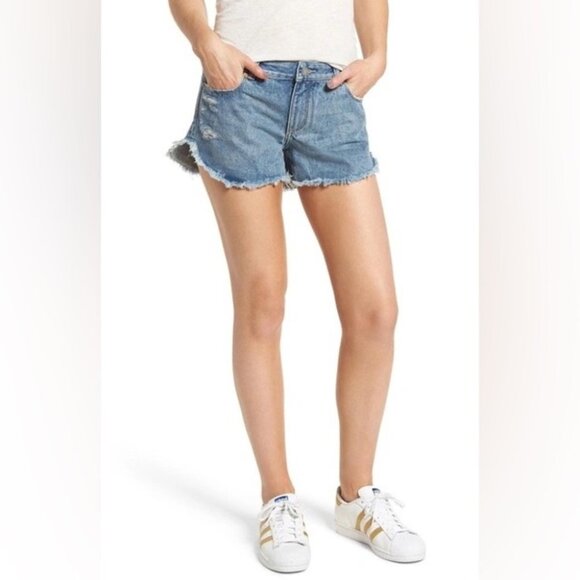 DL1961 Renee Gold Coast Denim Shorts - Picture 1 of 15